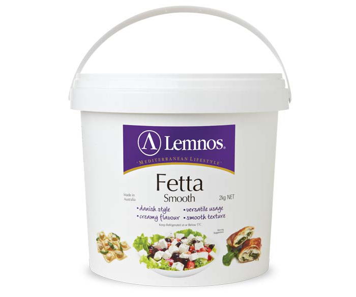 Lemnos Smooth Fetta 2kg. Servings per Pack: 80, Serving Size: 25g