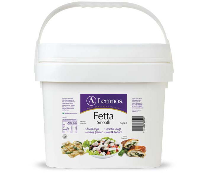 Lemnos Smooth Fetta 8kg. Servings per Pack: 320, Serving Size: 25g