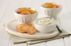 Maple & Vanilla Bean Roasted Pears with Ricotta recipe made with Lemnos Organic Ricotta Cheese