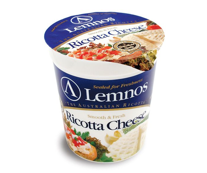 Lemnos Smooth Full Cream Ricotta – 500g. Servings per Pack: 20, Serving Size: 25g