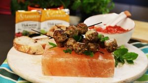 Spicy Lamb & Haloumi Kofta in Red Sauce recipe made with Lemnos Cyprus Style Haloumi Cheese