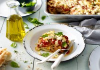 Three Cheese Eggplant Lasagne Recipe made with Lemnos Traditional Fetta & Ricotta Cheese